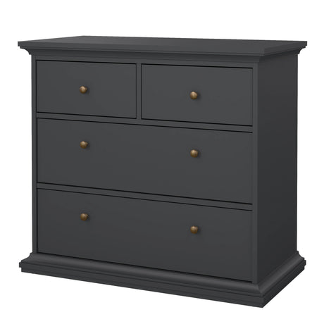 Paris Chest of 4 Drawers in Matt Grey