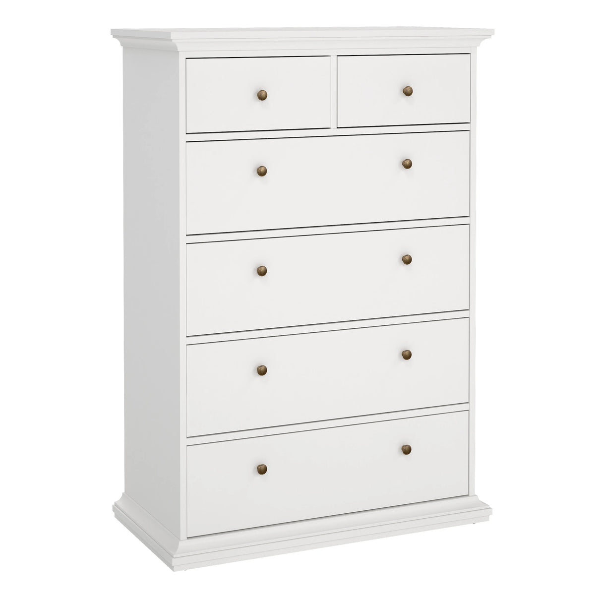 Paris Chest of 6 Drawers in White
