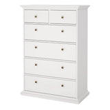 Paris Chest of 6 Drawers in White