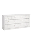 Paris Chest of 8 Drawers in White