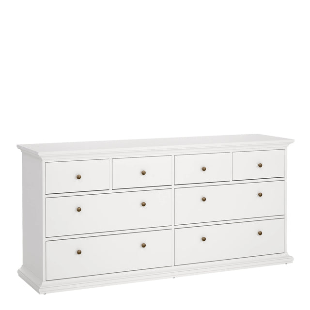 Paris Chest of 8 Drawers in White