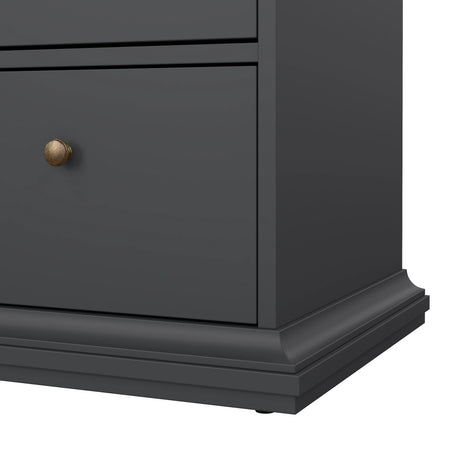 Paris Nightstand 1 Door + 1 Drawer in White