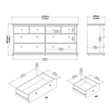 Paris Nightstand 1 Door + 1 Drawer in White
