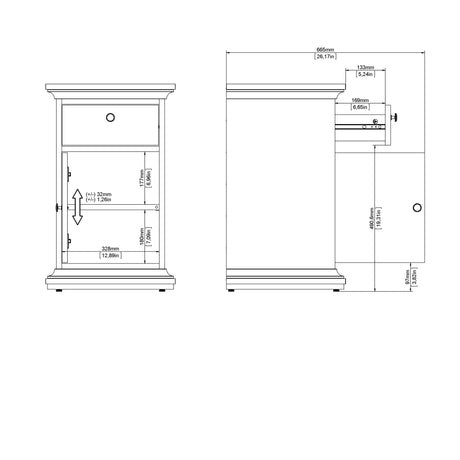Paris Desk in Matt Grey