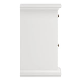 Paris Nightstand 1 Door + 1 Drawer in White