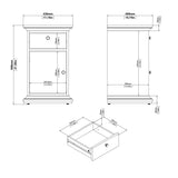 Paris TV-unit 2 frame Doors in White