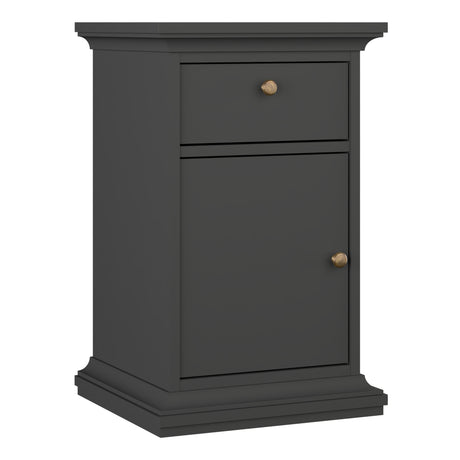 Paris Nightstand 1 door + 1 drawer in Matt Grey