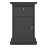 Paris Nightstand 1 door + 1 drawer in Matt Grey