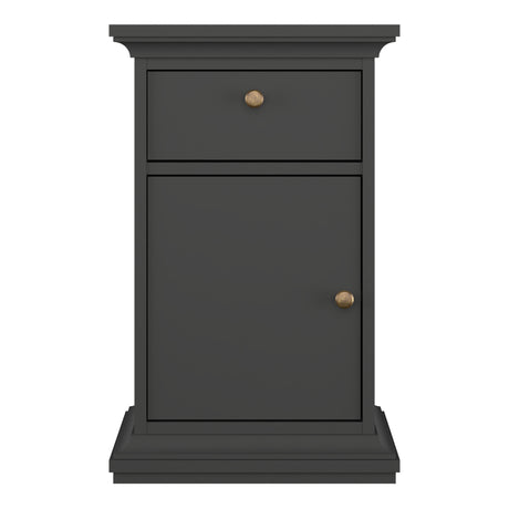 Paris Nightstand 1 door + 1 drawer in Matt Grey