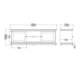 Paris China Cabinet in White