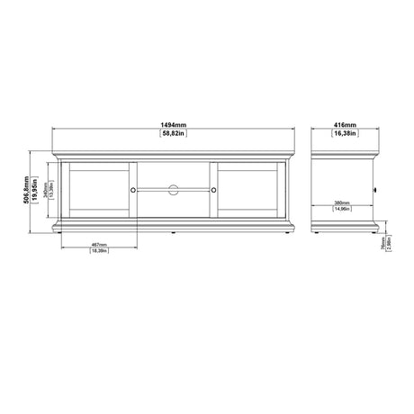 Paris China Cabinet in White