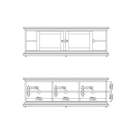Paris China Cabinet in White