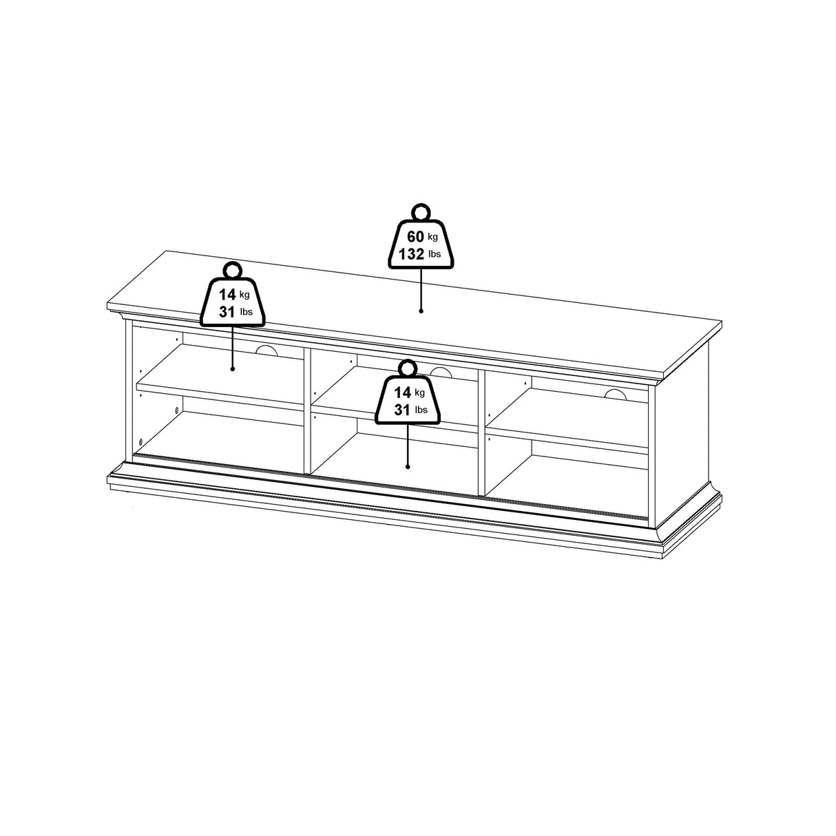 Paris China Cabinet in White
