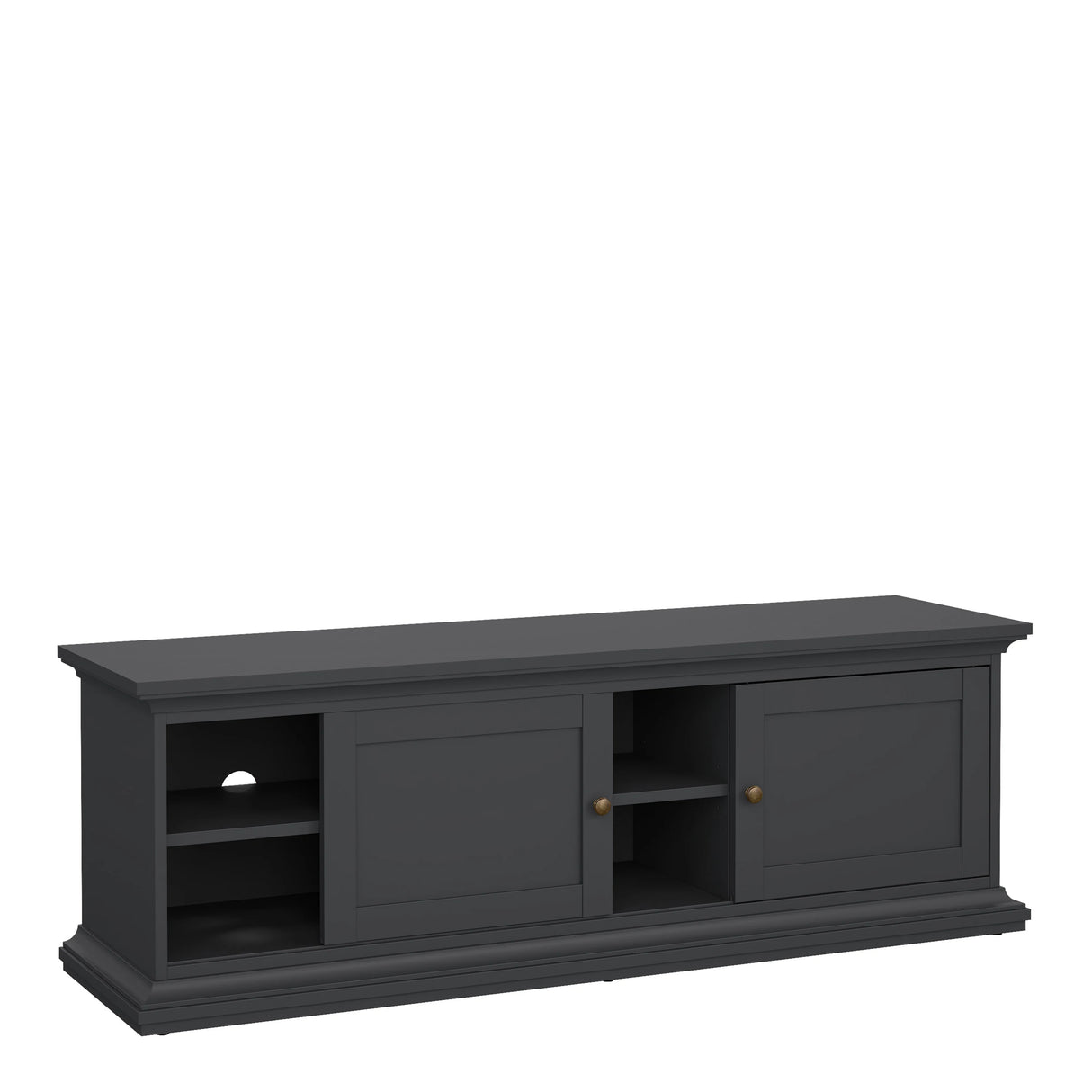 Paris TV-unit 2 frame Doors in Matt Grey