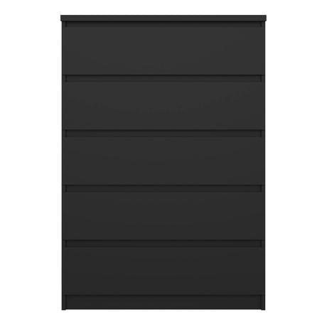 Naia Chest of 5 Drawers in Black Matt
