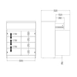 Naia Sideboard - 1 Drawer 2 Doors in Black Matt