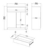 Naia Sideboard - 1 Drawer 2 Doors in Black Matt