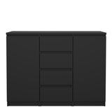 Naia Sideboard - 4 Drawers 2 Doors in Black Matt