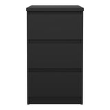 Naia Bedside 3 Drawers in Black Matt