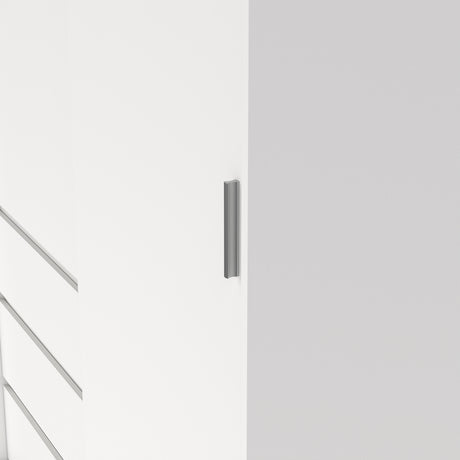 Naia Wardrobe with 1 Sliding Door and 1 Door + 3 Drawers in White
