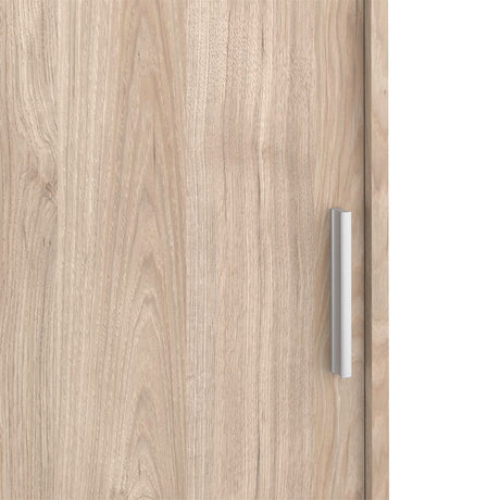 Naia Wardrobe with 1 Sliding door + 1 door + 3 drawers in Jackson Hickory Oak