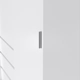 Naia Wardrobe with 1 Sliding door + 1 door + 3 drawers in White High Gloss