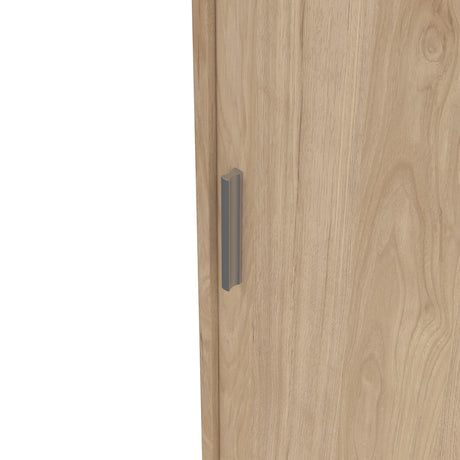 Naia Wardrobe with 2 Sliding Doors 1 Door 3 Drawers in Jackson Hickory Oak