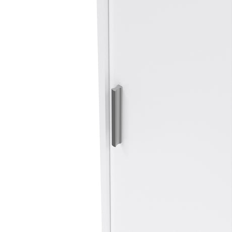Naia Wardrobe with 2 sliding doors + 1 door + 3 drawers in White High Gloss
