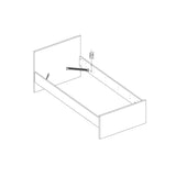 Naia Single Bed 3ft (90 x 190) in Black Matt
