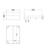 Naia Double Bed 4ft6 (140 x 190) in White High Gloss