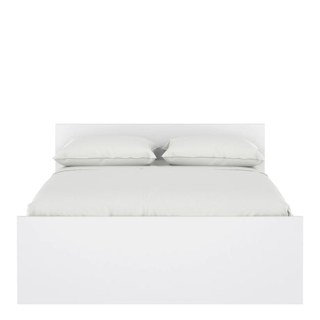 Naia Double Bed 4ft6 (140 x 190) in White High Gloss