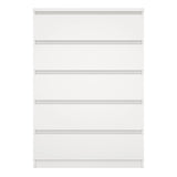 Naia Chest of 5 Drawers in White