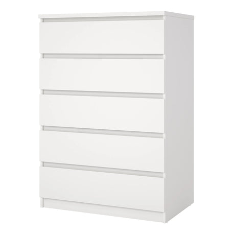Naia Chest of 5 Drawers in White