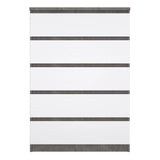 Naia Chest of 5 Drawers in Concrete and White High Gloss