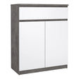 Naia Sideboard 1 Drawer 2 Doors in Concrete and White High Gloss