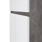 Naia Sideboard 1 Drawer 2 Doors in Concrete and White High Gloss