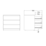 Naia Chest of 3 Drawers in Jackson Hickory Oak