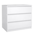 Naia Chest of 3 Drawers in White High Gloss