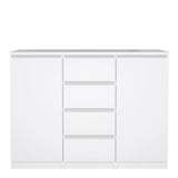 Naia Sideboard - 4 Drawers 2 Doors in White High Gloss