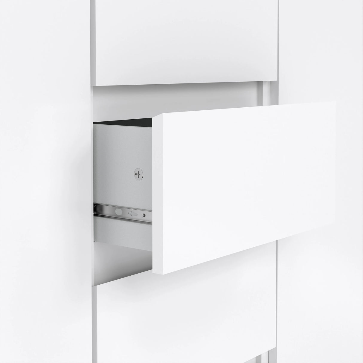 Naia Sideboard - 4 Drawers 2 Doors in White High Gloss