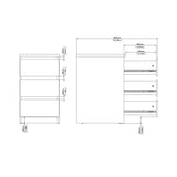 Naia Bedside 3 Drawers in Jackson Hickory Oak