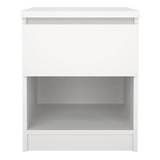 Naia Bedside 1 Drawer 1 Shelf in White