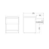 Naia Bedside 1 Drawer 1 Shelf in White