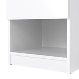 Naia Bedside 1 Drawer 1 Shelf in White High Gloss
