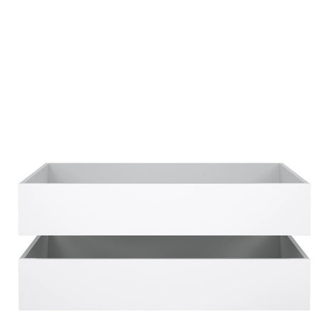 Naia Set of 2 Underbed Drawers (for Single or Double Beds) in White High Gloss