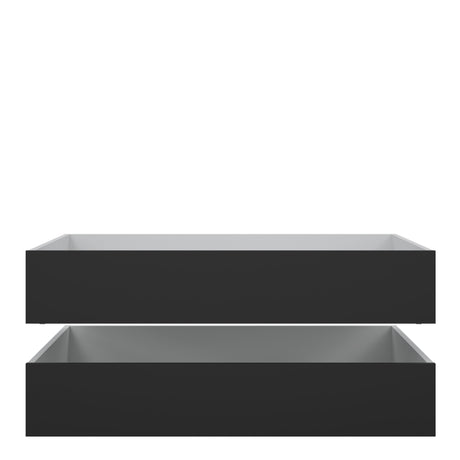Naia Set of 2 Underbed Drawers (for Single or Double Beds) in Black Matt
