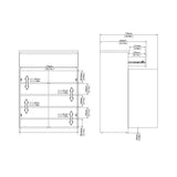 Naia Shoe Cabinet with 2 Doors +1 Drawer in Jackson Hickory Oak and white