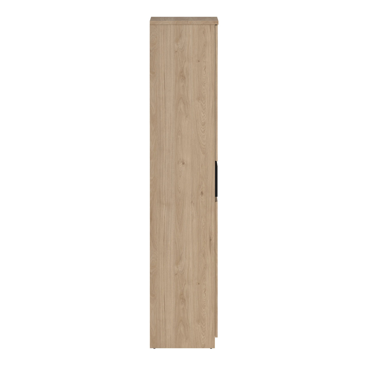 Naia Shoe Cabinet with 4 Doors 1 Drawer in Jackson Hickory Oak and Black