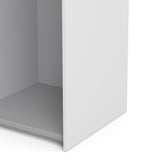 Verona Sliding Wardrobe 120cm in White with Oak Doors with 2 Shelves