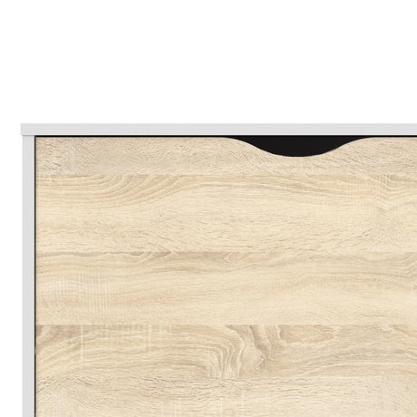 Oslo 3 Drawer Shoe Cabinet in White and Oak